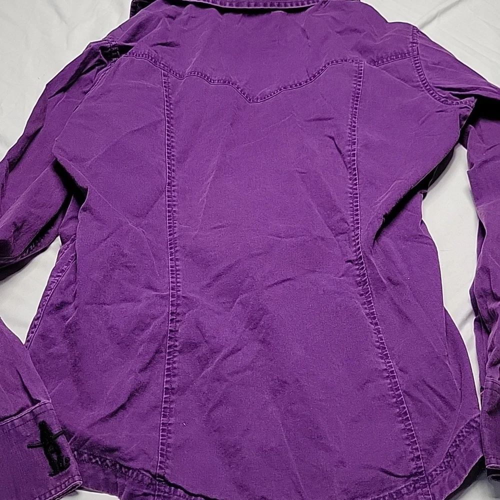 Purple Button-Up Shirt - Picture 7 of 8